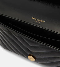 Saint Laurent College Mini metalass√É¬© leather shoulder bag