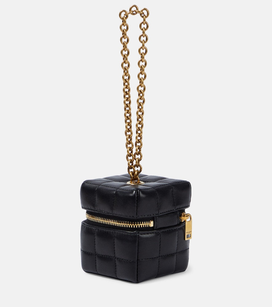 Saint Laurent Cassandre Carr√É¬© Mini leather box bag