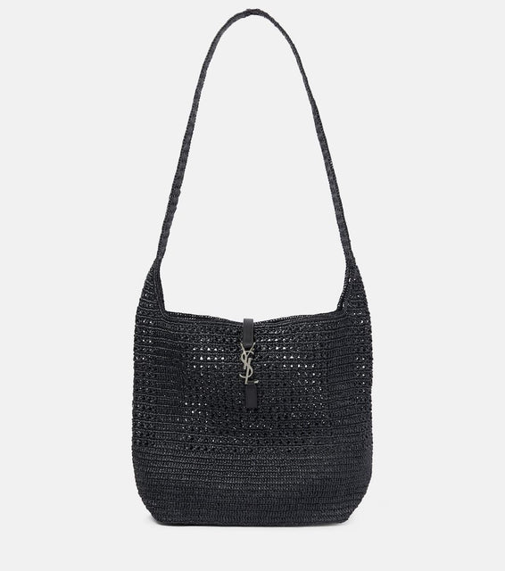 Saint Laurent Le 5 √É¬† 7 Medium raffia shoulder bag. Shop Saint Laurent Shoulder Bags for women now.