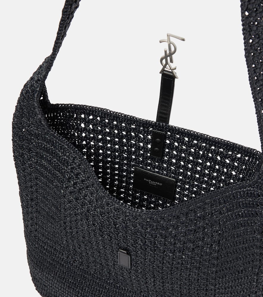 Saint Laurent Le 5 √É¬† 7 Medium raffia shoulder bag