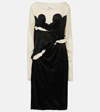 Maison Margiela Spliced gathered jersey midi dress