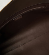 The Row George XL leather-trimmed denim duffel bag