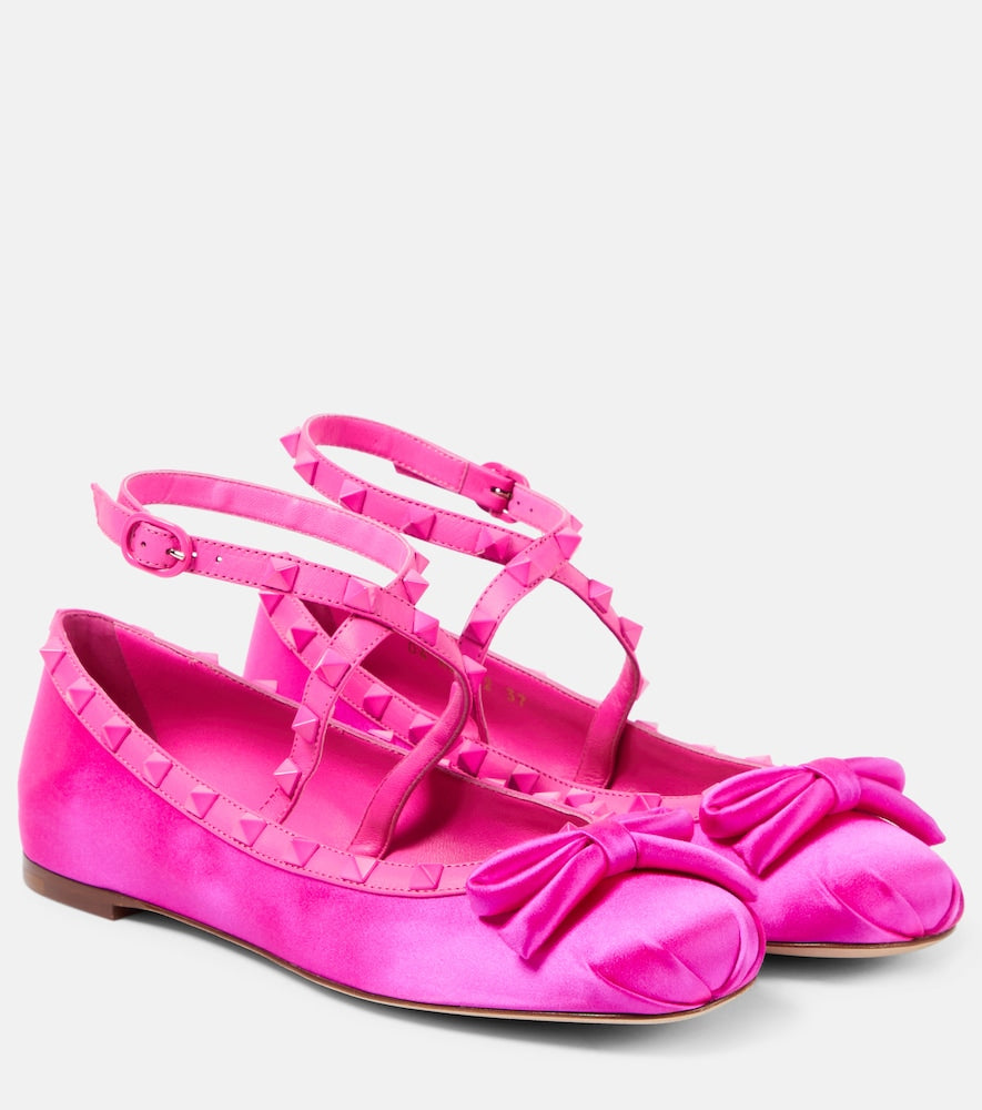 Valentino Garavani Rockstud embellished ballet flats - Valentino Garavani 铆钉装饰芭蕾平底鞋