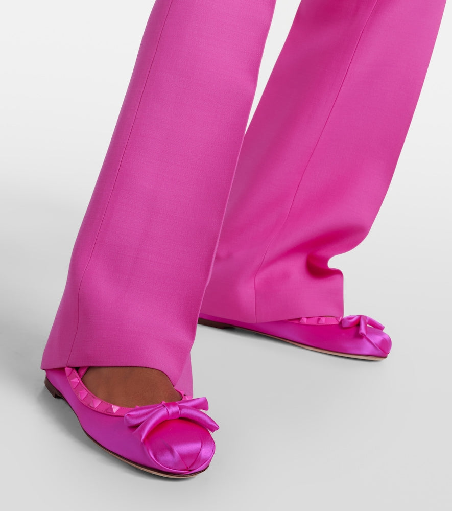 Valentino Garavani Rockstud embellished ballet flats
