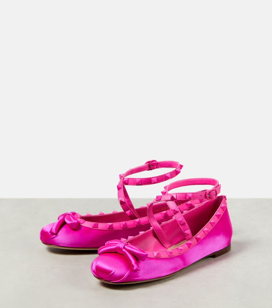 Valentino Garavani Rockstud embellished ballet flats