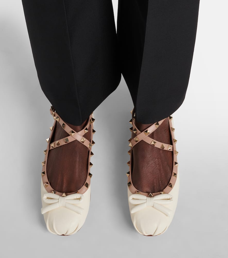 Valentino Garavani Rockstud leather ballet flats