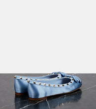Valentino Garavani Rockstud satin ballet flats