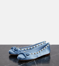 Valentino Garavani Rockstud satin ballet flats