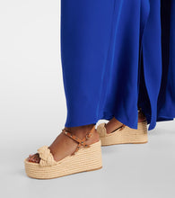 Valentino Garavani Rockstud braided leather espadrille wedges