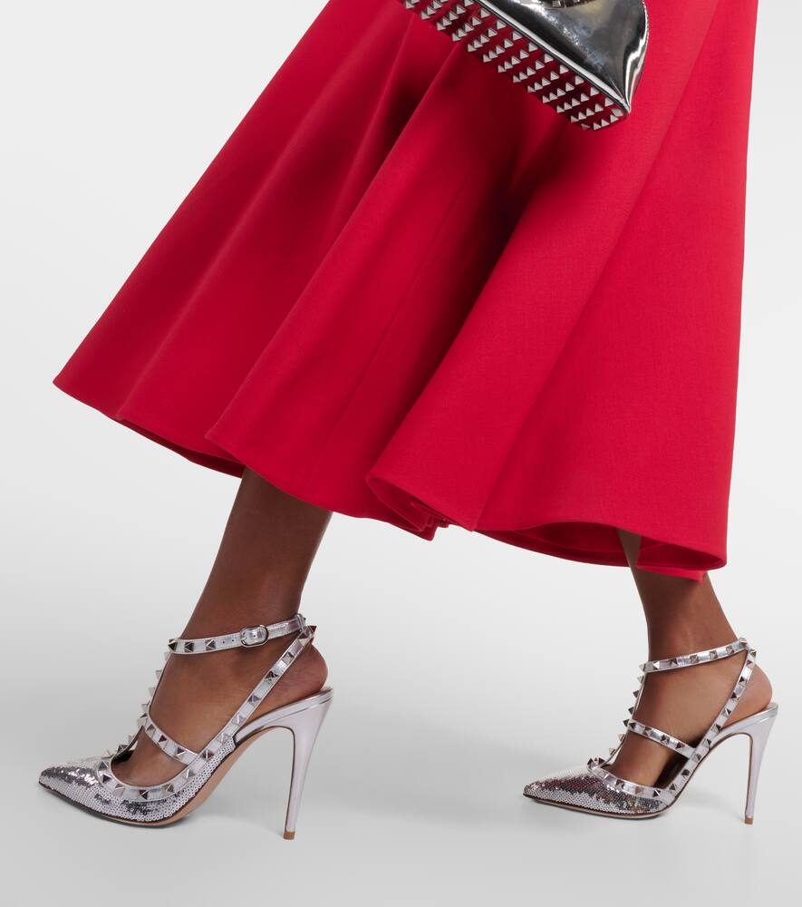 Valentino Garavani Rockstud 100 sequined pumps