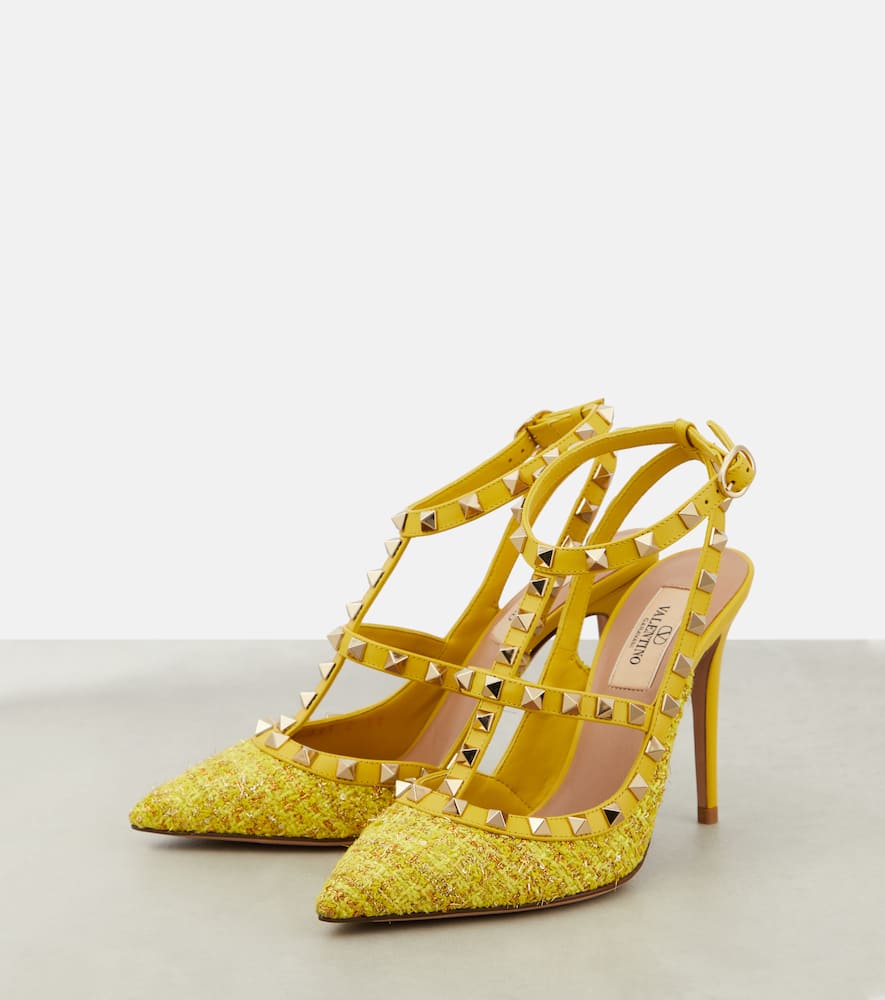 Valentino Garavani Rockstud Bouclé pumps