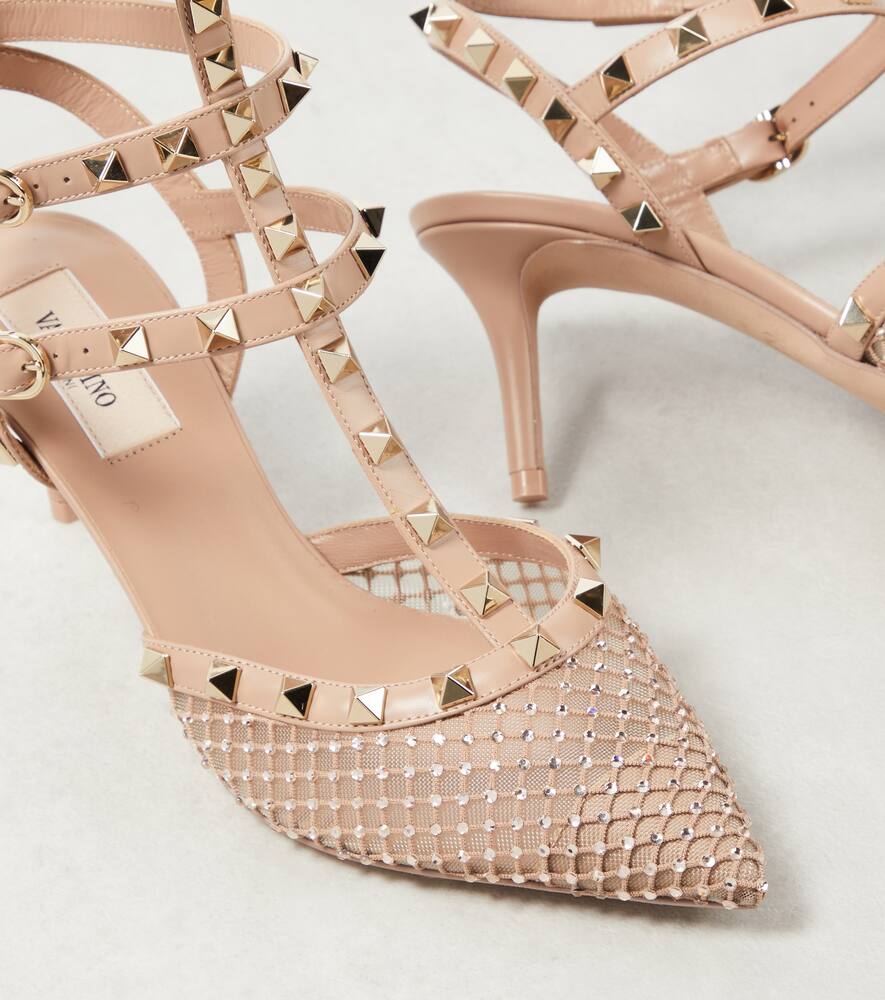 Valentino Garavani Rockstud 65 embellished leather pumps