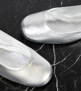 Valentino Garavani Tan-Go metallic leather ballet flats