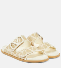Valentino Garavani VLogo Signature raffia slides - Valentino Garavani VLogo 标志性拉菲草拖鞋