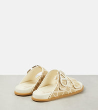 Valentino Garavani VLogo Signature raffia slides