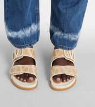 Valentino Garavani VLogo Signature raffia slides