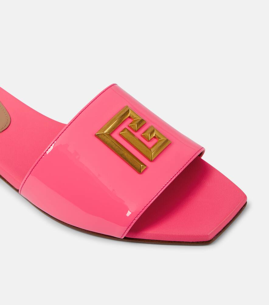Balmain Dafne patent leather slides