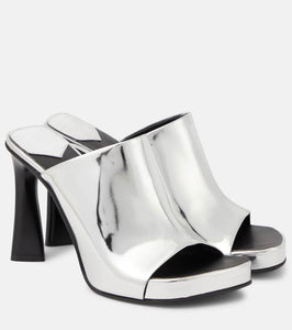 Stella McCartney Elsa mirrored faux leather sandals
