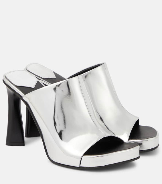 Stella McCartney Elsa mirrored faux leather sandals