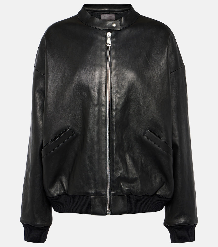 Stouls Pharrell leather bomber jacket - Stouls Pharrell 皮革飞行员夹克