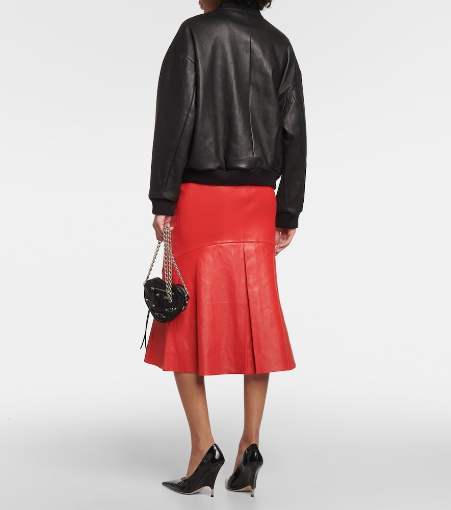 Stouls Pharrell leather bomber jacket