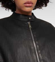 Stouls Pharrell leather bomber jacket