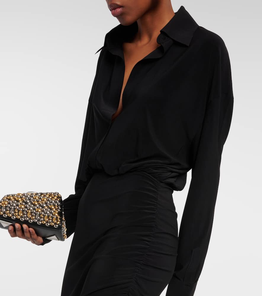 Norma Kamali Shirred jersey midi dress