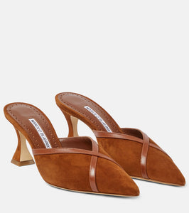 Manolo Blahnik Sahsia suede mules