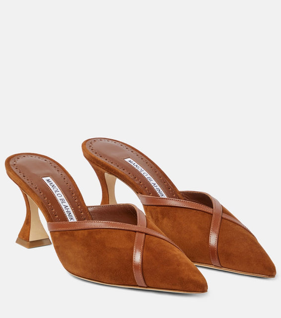 Manolo Blahnik Sahsia suede mules
