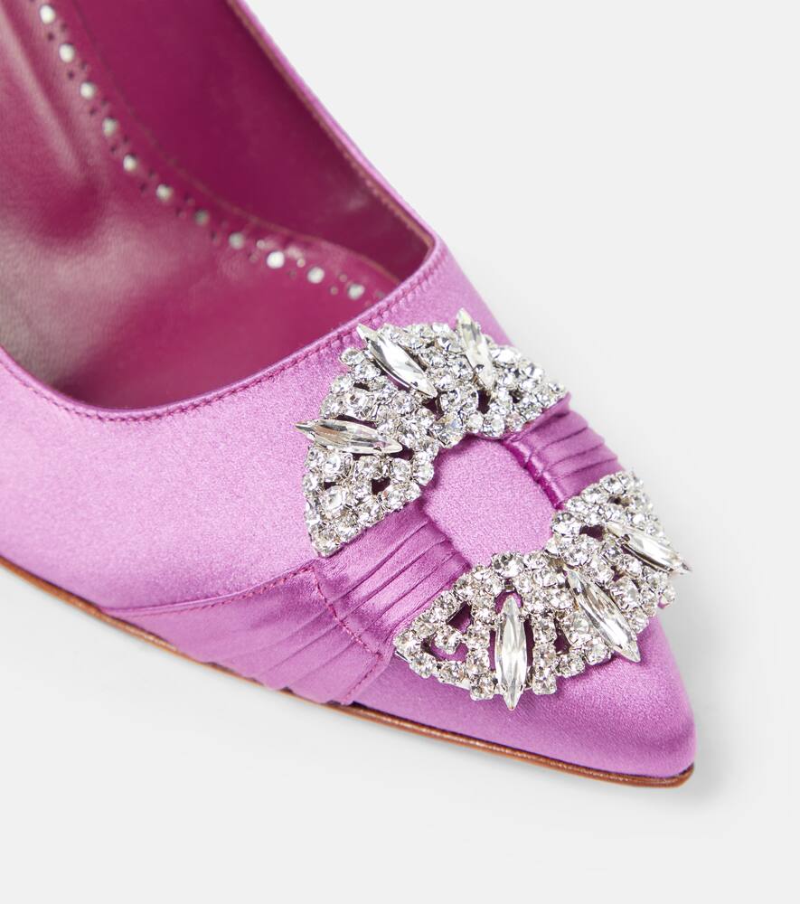 Manolo Blahnik Maidapump embellished satin pumps