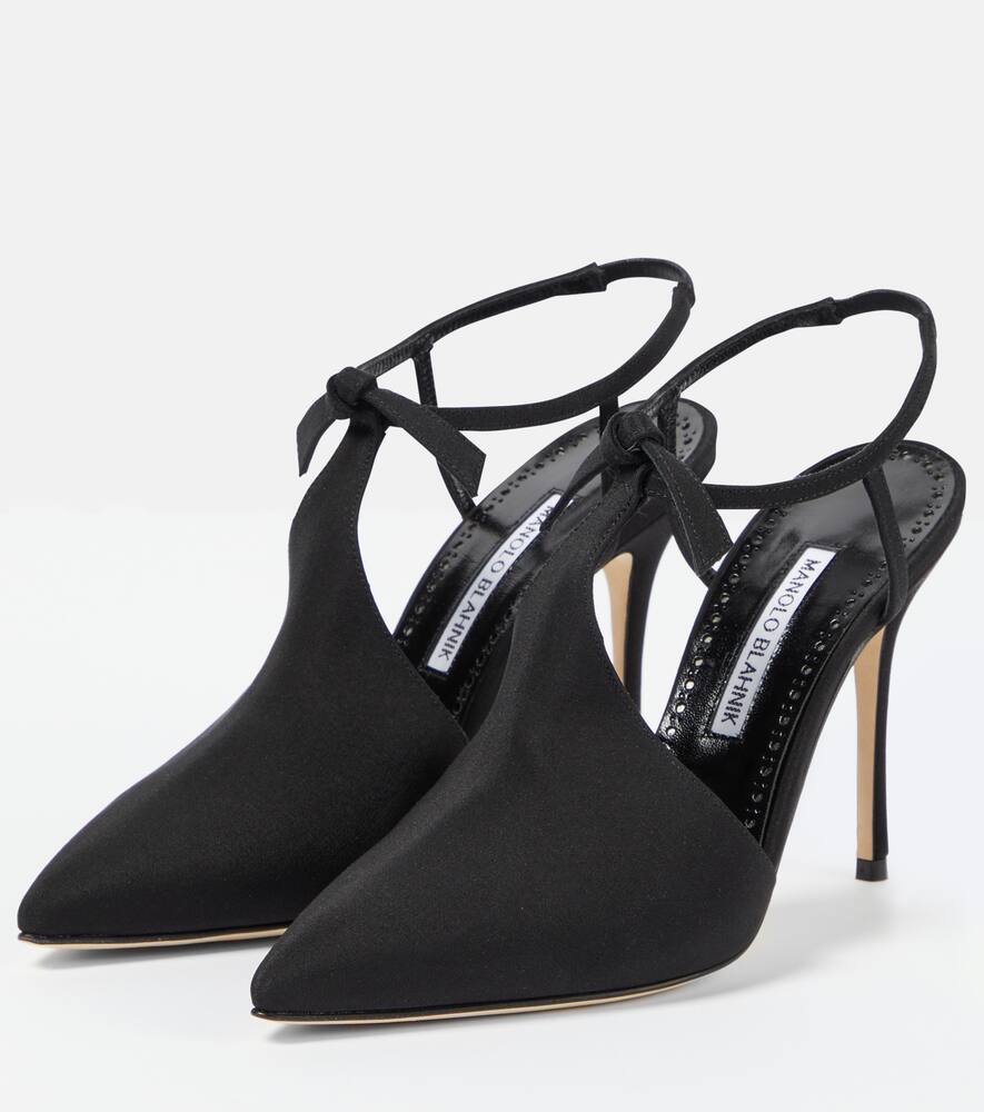 Manolo Blahnik Horna 105 bow-detail slingback pumps