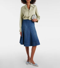 Manolo Blahnik Maysalebi 50 denim mules