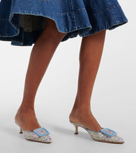 Manolo Blahnik Maysalebi 50 denim mules
