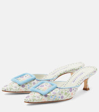 Manolo Blahnik Maysalebi 50 denim mules