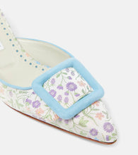 Manolo Blahnik Maysalebi 50 denim mules