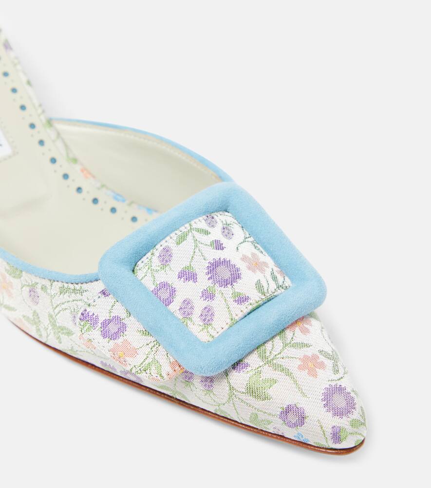 Manolo Blahnik Maysalebi 50 denim mules