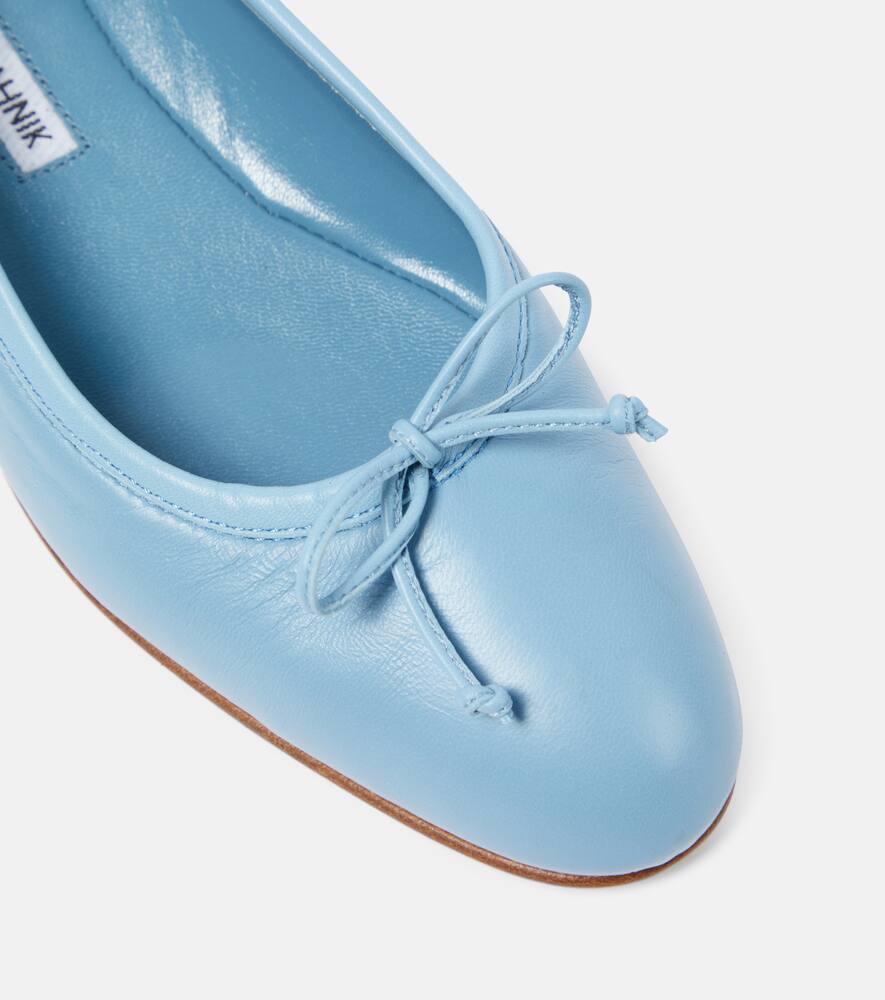 Manolo Blahnik Veralli leather ballet flats