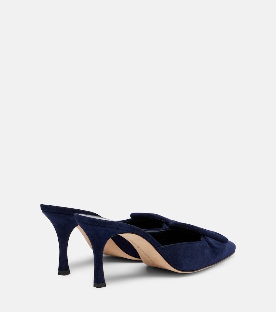 Manolo Blahnik Maysale 70 suede mules