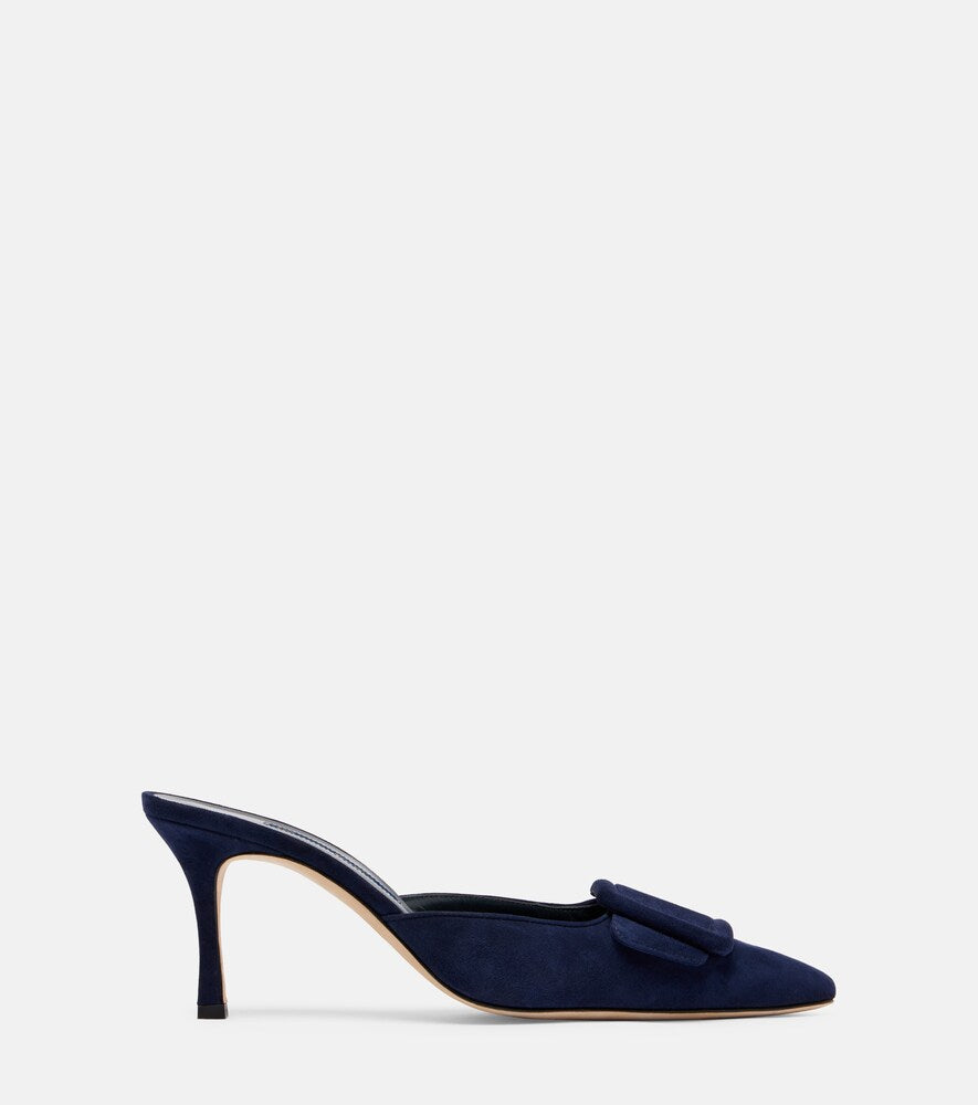 Manolo Blahnik Maysale 70 suede mules