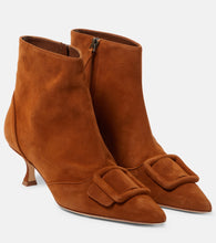 Manolo Blahnik Baylow embellished suede ankle boots - Manolo Blahnik Baylow 缀饰绒面革踝靴