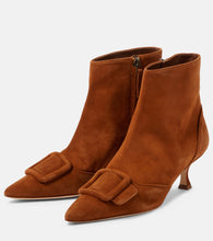 Manolo Blahnik Baylow embellished suede ankle boots