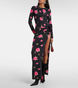 Magda Butrym Floral-appliqu√É¬© satin sock boots