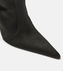 Magda Butrym Floral-appliqu√É¬© satin sock boots