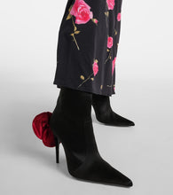 Magda Butrym Floral-appliqu√É¬© satin sock boots