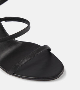 Magda Butrym Floral-appliqu√É¬© satin sandals
