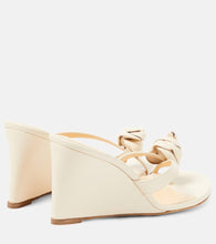 Magda Butrym Floral-appliqu√É¬© leather wedge sandals