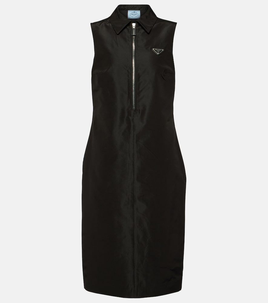 Prada Half-zip silk-blend midi dress. Prada 半拉链真丝混纺中长连衣裙