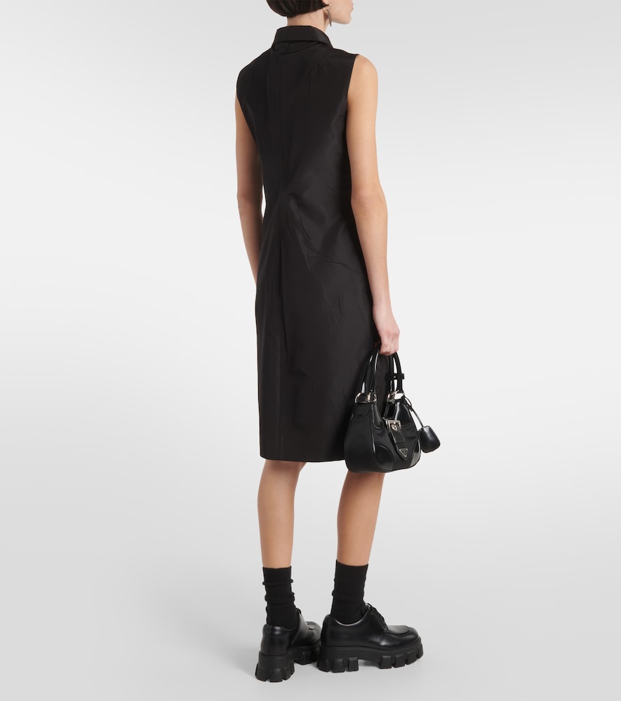 Prada Half-zip silk-blend midi dress