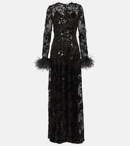 Erdem Malvina embellished silk gown