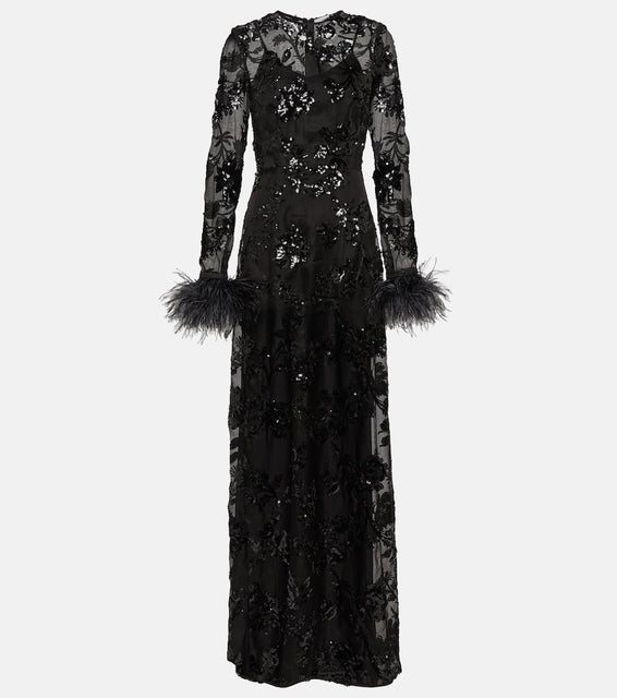 Erdem Malvina embellished silk gown
